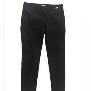 Karl Lagerfeld Black Ponte Knit Pull On Slim Pant Sz M Stretch Fall Wardrobe